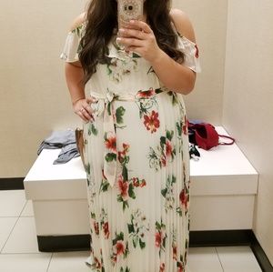 Off the shoulder Floral Maxi